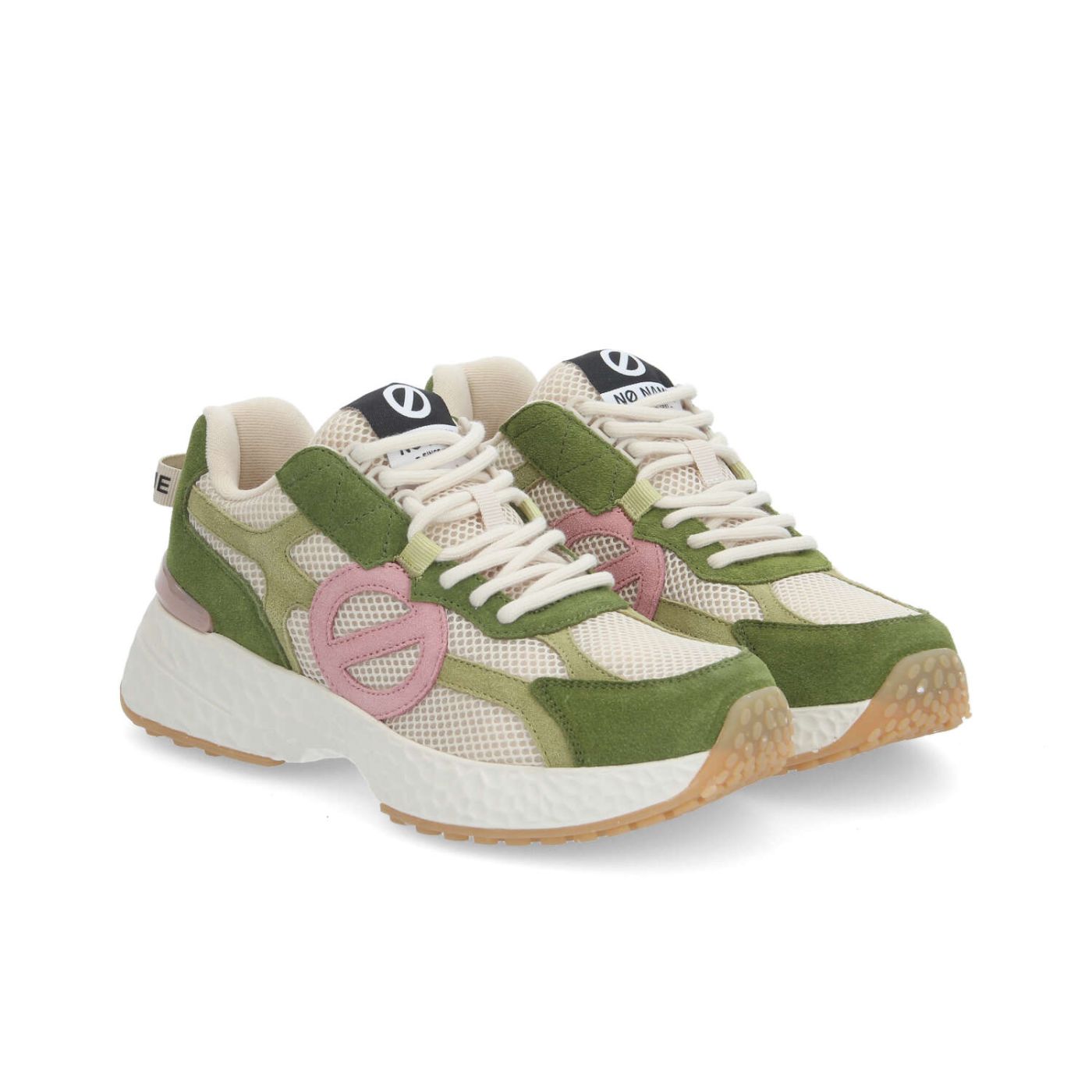 CARTER 2.0 RUNNER W - MESH/SUEDE/SUED - BEIGE/SAGE GREEN/PINK